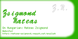 zsigmond mateas business card